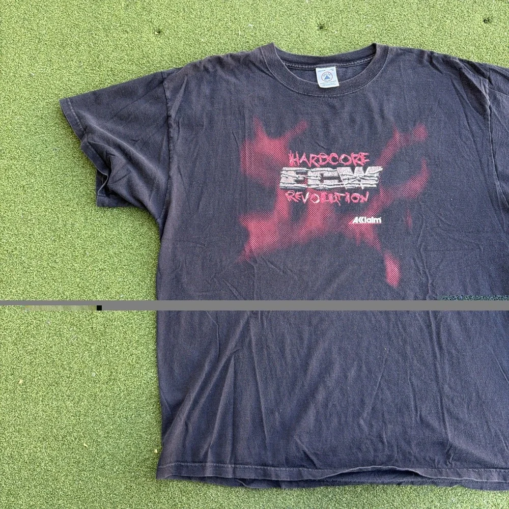 Vintage ECW Hardcore Revolution Video Game Wrestling Shirt Size XL N64 PS1